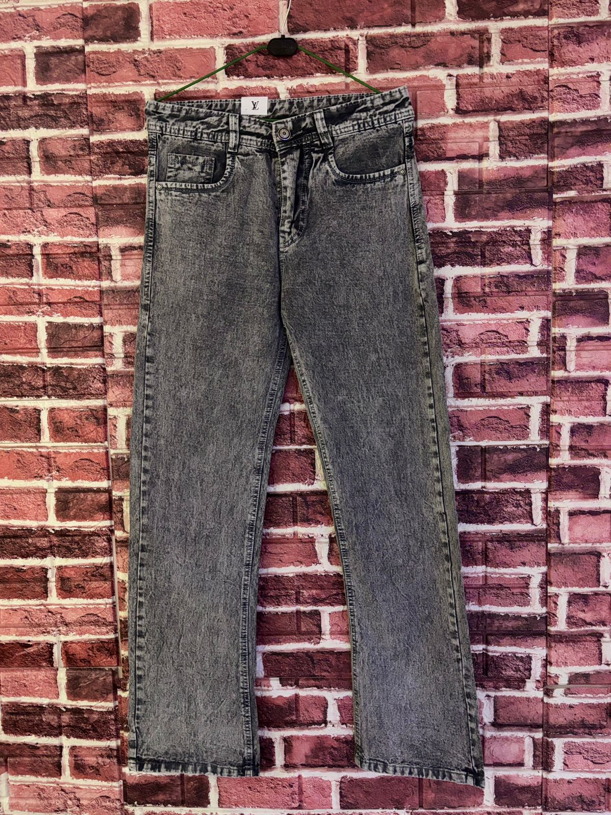 Premium Cotton Straight Fit Denim Grey Jeans