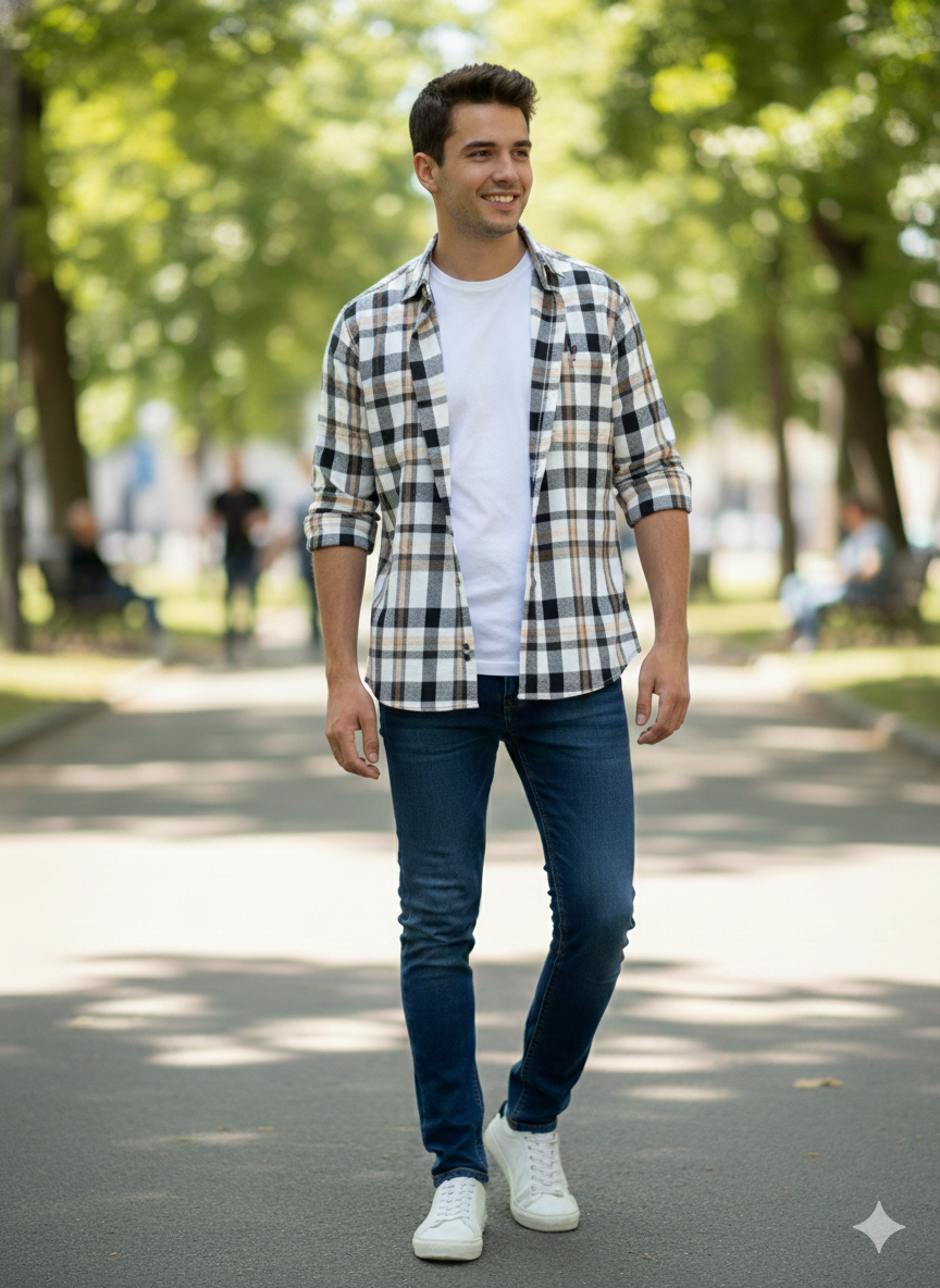 Textured Check Shirts